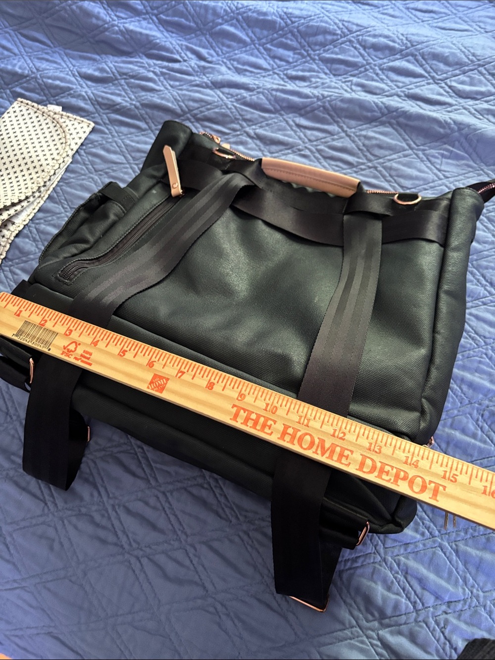 Petunia Pickle Bottom Black and Light Gray Messenger Bag or back pack style - Picture 7 of 11